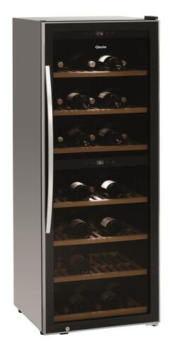 Vinoteca Bartscher 126 botellas 2Z negra 700131