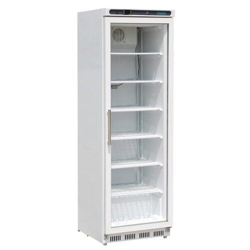 Congelador Polar blanco 1 puerta de cristal 400L CB921