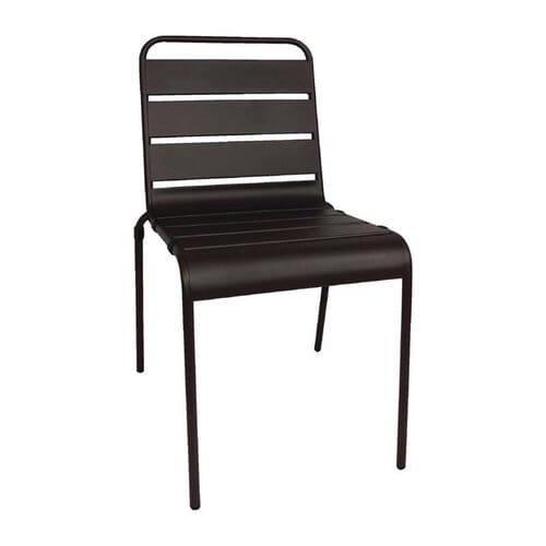 Silla de lamas de acero negro Bolero (4 uds.) CS728