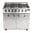 Cocina a gas profesional 6 fuegos con horno Buffalo CT253