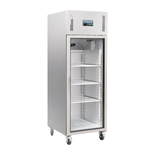 Frigorífico Polar GN acero inox. puerta vidrio 600L CW197