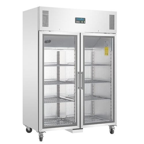 Frigorífico Polar acero inox. 2 puertas vidrio 1200L CW198