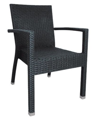 Sillón de ratán color carbón Bolero (4 uds.) DL477