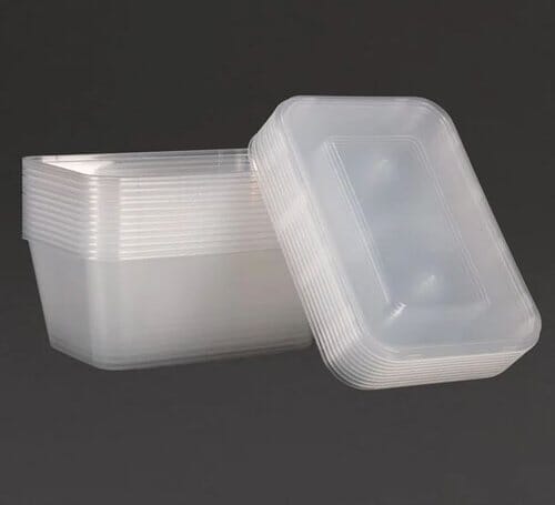 Contenedor de plástico comida 1000ml Fiesta 250uds. DM183