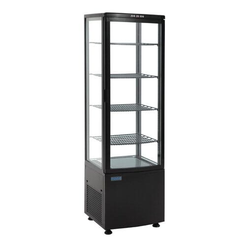 Vitrina frigorífica puerta curva Polar 235 L negra DP289