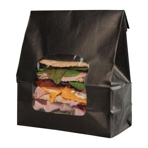 Bolsa para sándwich recicable negra Colpac 250uds. FA381