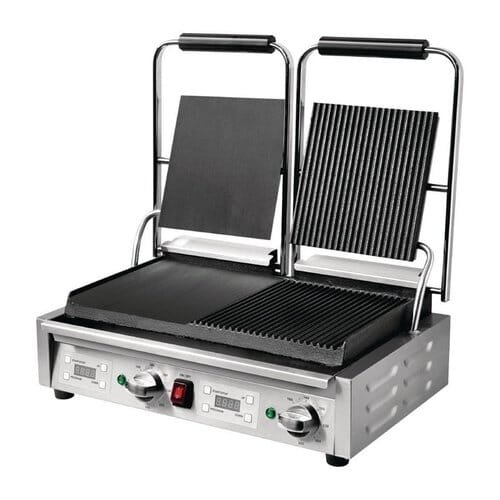 Plancha sandwichera doble mitad plana temp. Buffalo FC386