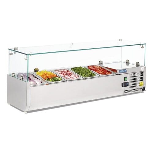 Expositor de ingredientes refrigerado Polar 5x GN1/4 G608