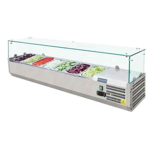 Expositor de ingredientes refrigerado Polar 7x GN1/4 G609