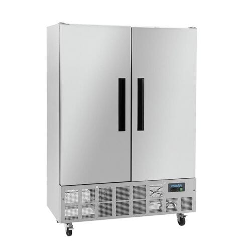 Congelador Slimline acero inox. 2 puertas 960L Polar GD880