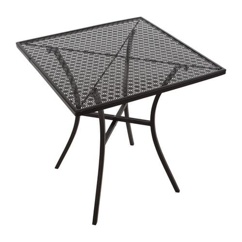Mesa cuadrada de acero negra 70cm Bolero GG706