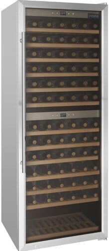 Vinoteca de dos zonas acero inox. Polar 126 botellas GG763
