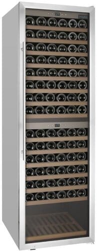 Vinoteca de dos zonas acero inox. Polar 180 botellas GG764