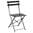 Silla de acero plegable Bolero negra (2 uds.) GH553