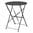 Mesa redonda de acero plegable Bolero negra GH558