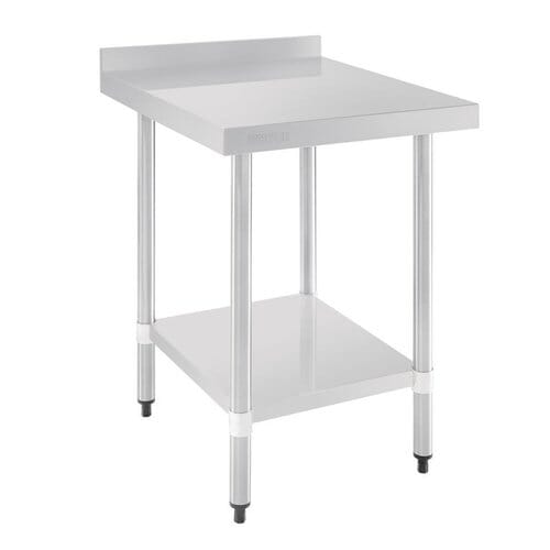 Mesa de trabajo con peto Vogue acero inoxidable 600 x 700mm GJ505