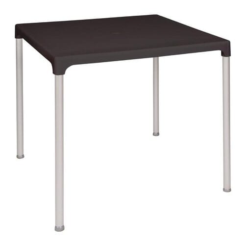Mesa cuadrada de polietileno negro Bolero GJ970