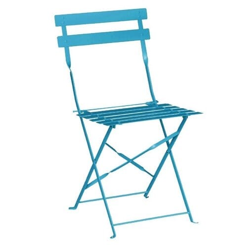 Silla de acero plegable Bolero azul (2 uds.) GK982