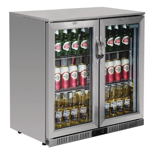 Botellero acero inox. 2 puertas Polar 208Ltr GL008