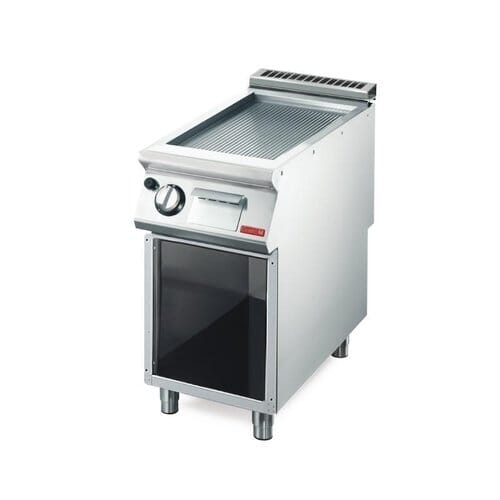 Plancha gas profesional Gastro M 400 x 700 estriada GN009