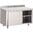 Armario bajo con peto aceo inoxidable Gastro M 1000mm GN156