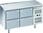 Mesa refrigerada 4 cajones GN1/1 ECO 214L GNH2140TN Gastro Hero