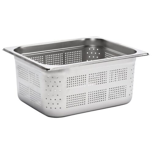 Cubeta perforada acero inoxidable Vogue GN 1/2 150mm K846