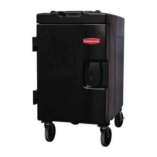 Contenedor Catermax negro con ruedas Rubbermaid 89L L592