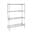 Estanterías de varilla con 4 niveles Vogue 1220x457mm L928