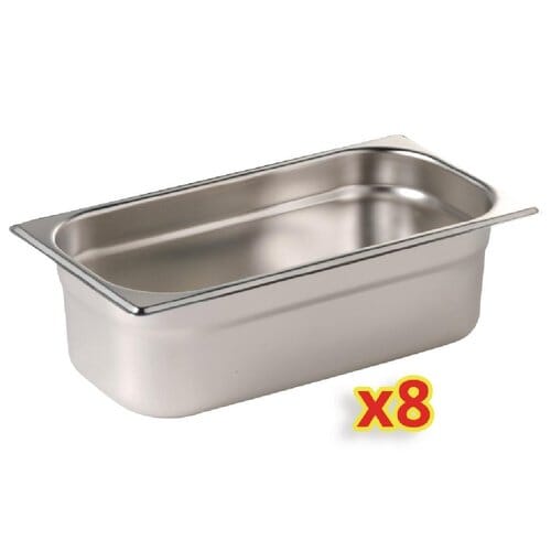 Kit de 8 cubetas GN 1/4 100mm Vogue S412