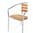 Silla de aluminio y fresno Bolero (4 uds.) U421