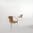 Silla de aluminio y polietileno natural Bolero 4uds. U422