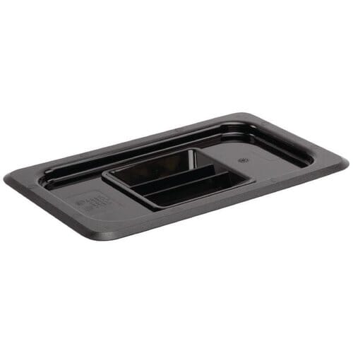 Tapa Gastronorm policarbonato Vogue negro GN1/4 U477