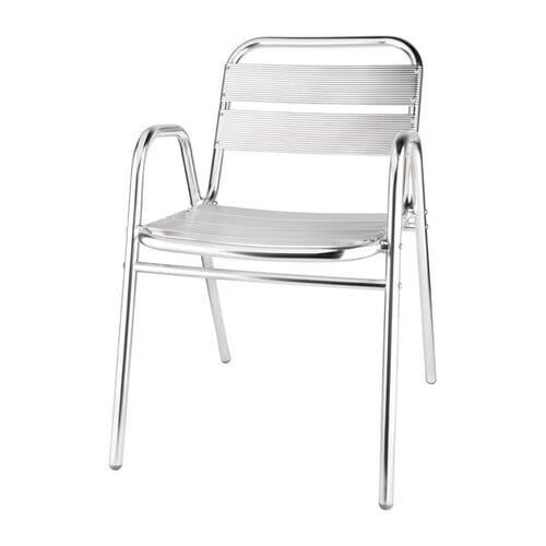 Silla de aluminio apilable Bolero 780mm (4 uds.) U501