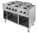 Cocina a gas 6 fogones con base 700mm BASICLINE 65140 Bergman