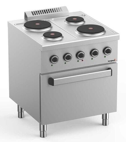 Cocina eléctrica 4 placas horno eléctrico 700mm BASICLINE 65145 Bergman