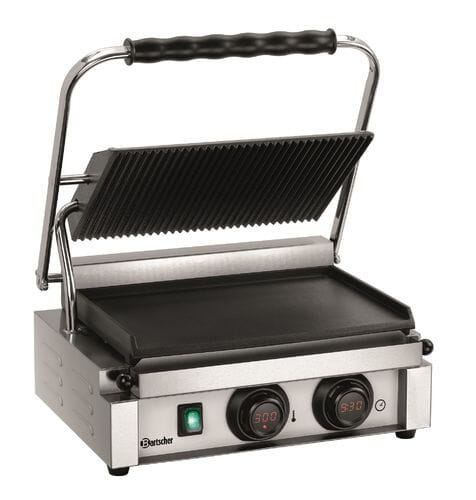 Parrilla contacto digital ranurada lisa Bartscher "Panini-MDI" 1GR A150976