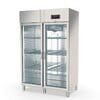 Frigorífico de acero inoxidable 2 puertas cristal TOPLINE 1400L GN2/1 10285 Vaiotec