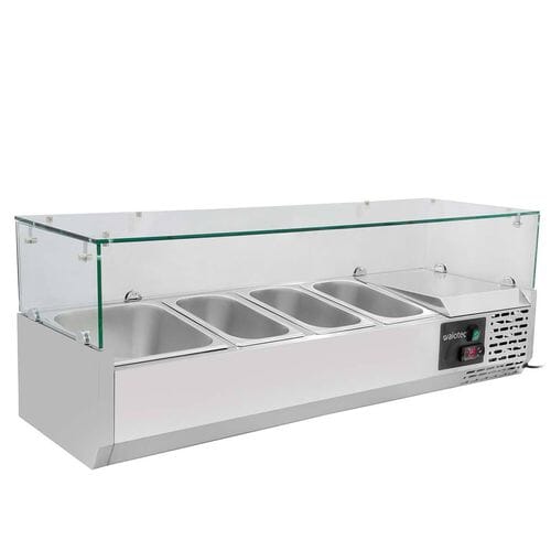 Expositor de ingredientes refrigerado cupula de cristal 3xGN1/3 + 1xGN1/2 10031 Vaiotec
