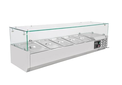 Expositor de ingredientes refrigerado cupula de cristal 4xGN1/3 + 1xGN1/2 10032 Vaiotec