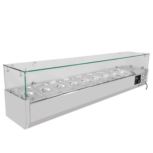 Expositor de ingredientes refrigerado cupula de cristal 9x GN1/3 10034 Vaiotec