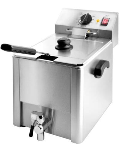 Freidora eléctrica profesional con grifo 1x 10 litros 10279 Vaiotec