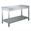 Mesa de trabajo con estante acero inoxidable EASYLINE 1400 x 700mm 10102 Vaiotec