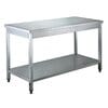 Mesa de trabajo con estante acero inoxidable EASYLINE 800 x 700mm 10101 Vaiotec