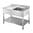 Fregadero industrial pila derecha con estante 1000 x 600 mm 10197 Vaiotec