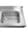 Fregadero industrial doble pila con estante 1200 x 700 mm 10205 Vaiotec