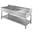 Fregadero industrial doble pila izquierda con estante 2000 x 700 mm 10206 Vaiotec