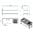 Fregadero industrial doble pila izquierda con estante 2000 x 700 mm 10206 Vaiotec