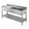Fregadero industrial doble pila derecha con estante 1600 x 600 mm 10202 Vaiotec