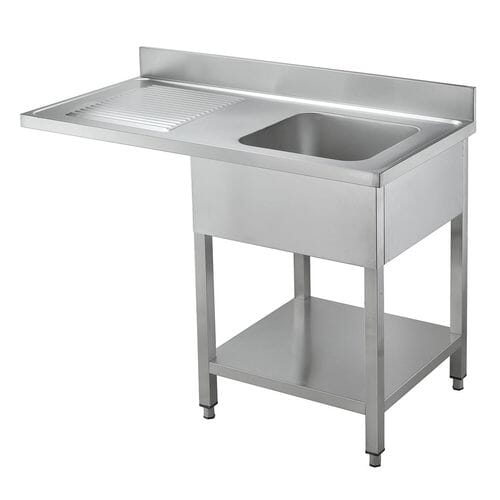 Fregadero con pila a la derecha y hueco lavavajillas 1200 x 600 mm 10209 Vaiotec